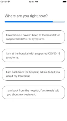 COVID Symptom Tracker android App screenshot 2